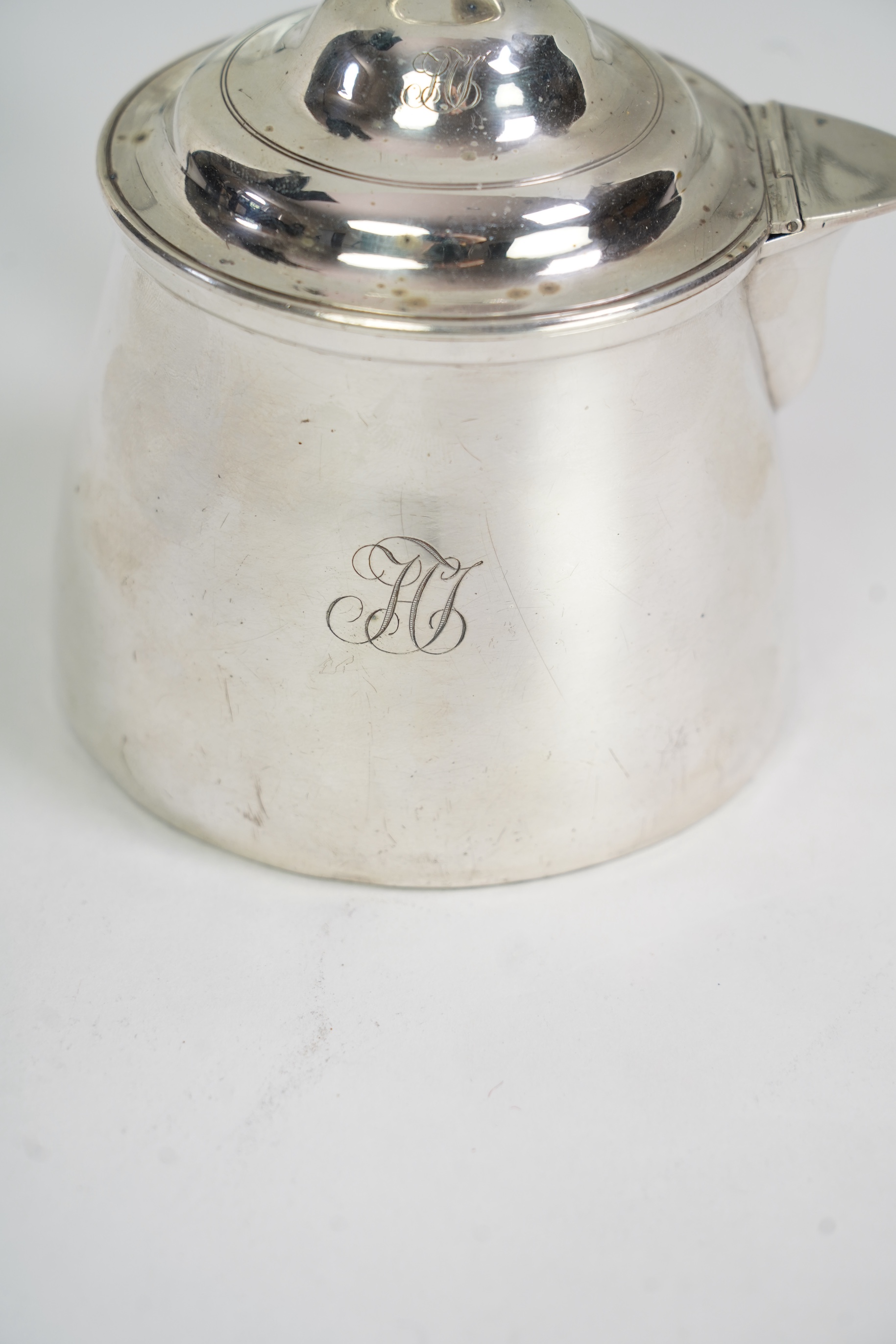 A George III silver brandy pan and cover, by James Darquits
